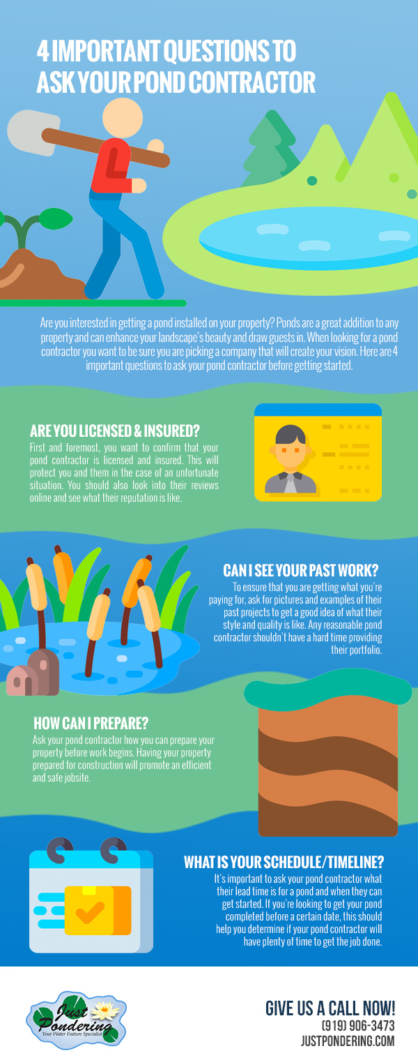 4 Important Questions to Ask Your Pond Contractor [infographic]
